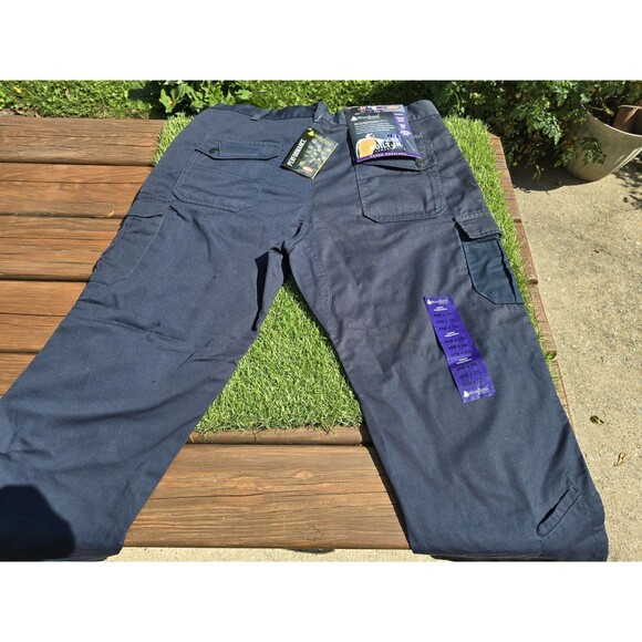 Woodland Workwear Kneedz Blue Work Pant Gel Knee Pads Built-in Relaxed 40x32 NWT - Picture 7 of 14